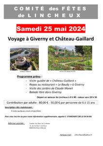 Lire la suite à propos de l’article Voyage à Giverny et château Gaillard