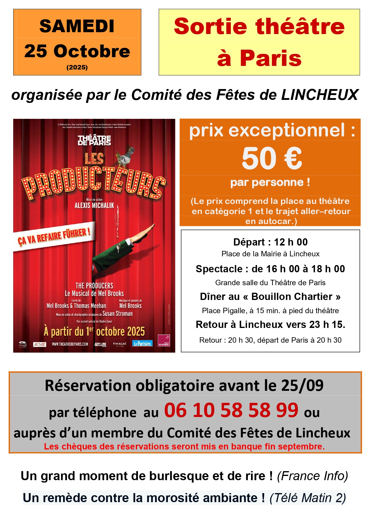 Lire la suite à propos de l’article Sortie Théâtre à Paris