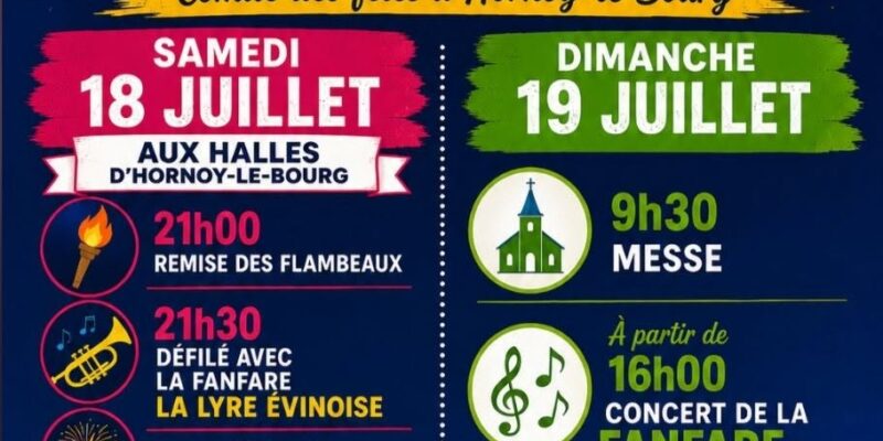 Fête locale à Hornoy les 18 et 19 juillet