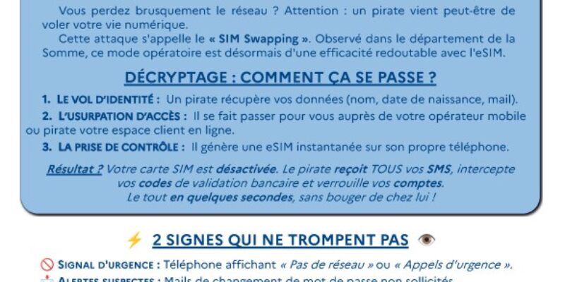 Alerte émise par la Gendarmerie