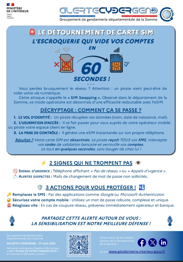 Vous consultez actuellement Alerte émise par la Gendarmerie