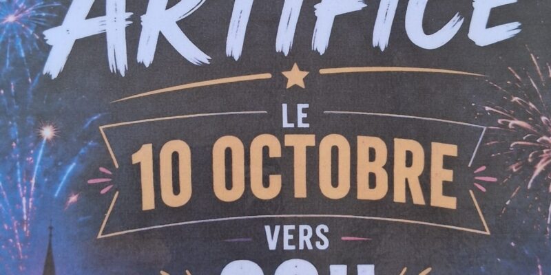 le 10 octobre : Feu d&rsquo;artifice à Hornoy !