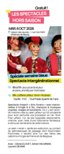 Lire la suite à propos de l’article Après-midi ludique et spectacle gratuit le 6 octobre